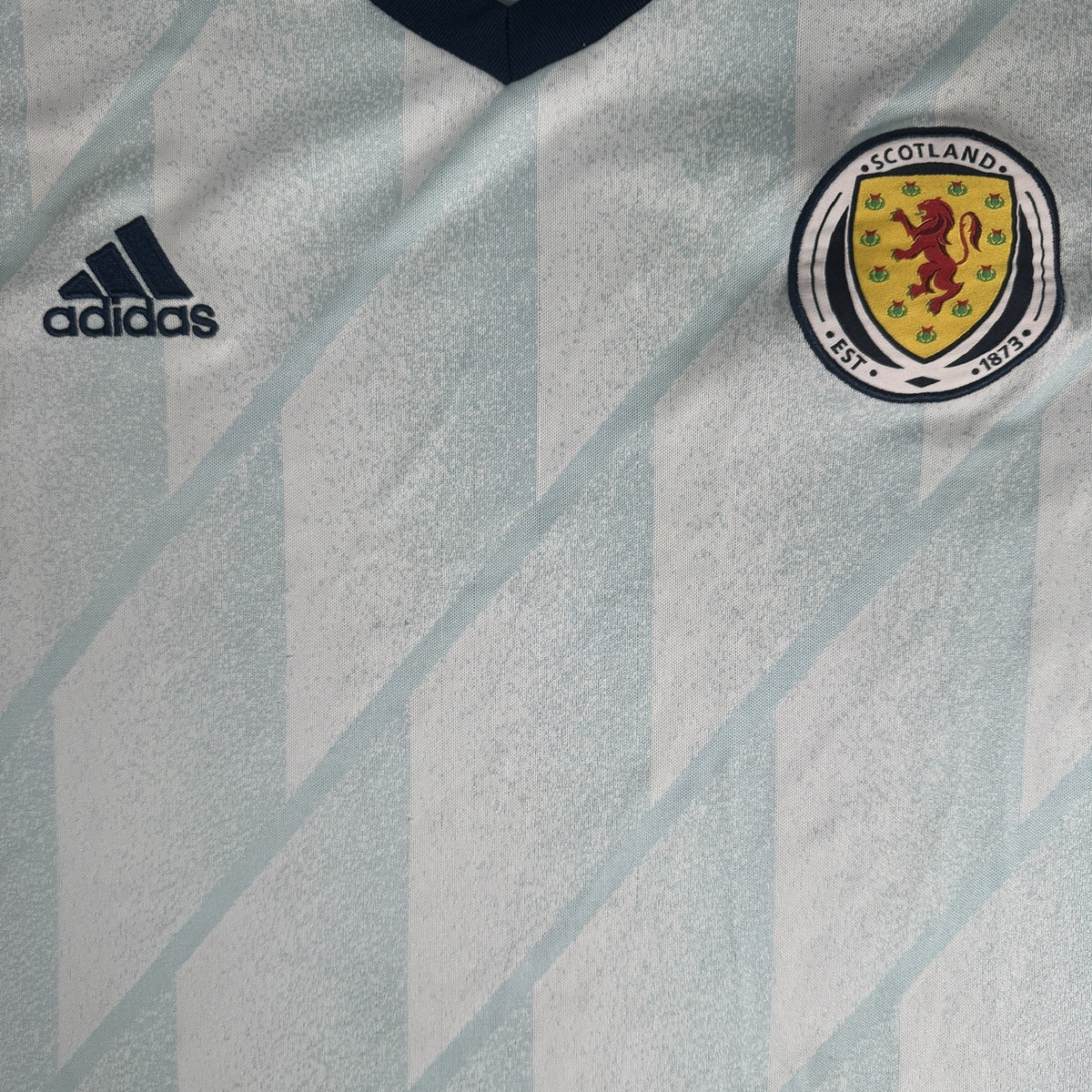 Close-up of Scotland 2020/2021/2022 away football shirt, size XXL