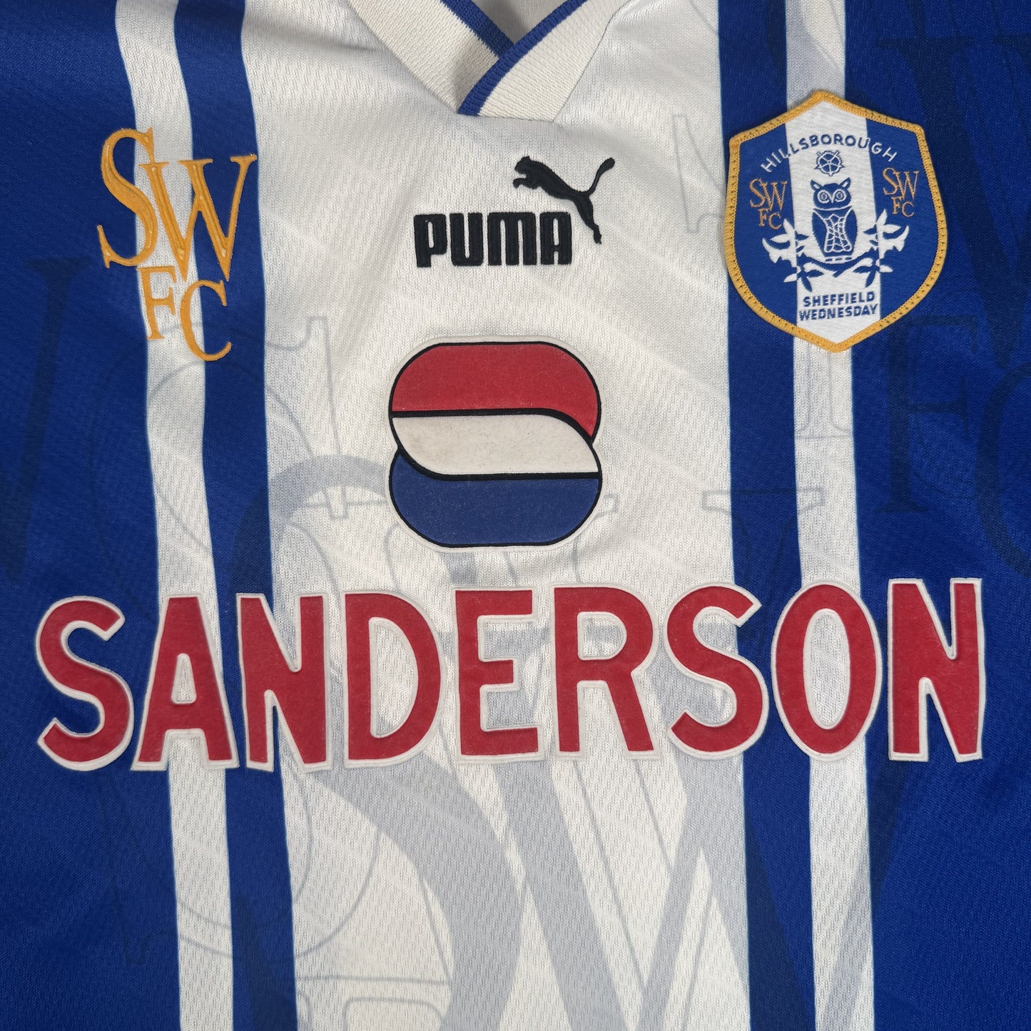Sheffield Wednesday 1995/1996/1997 Home Football Shirt XL