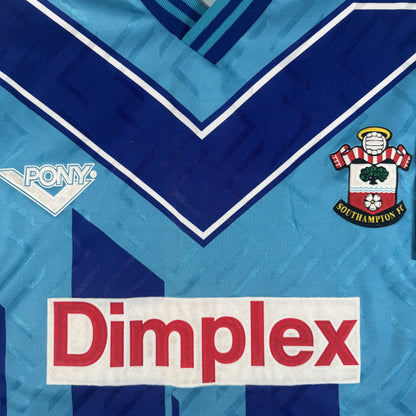 Close-up of Southampton 1993/1994/1995 away football shirt, size Large