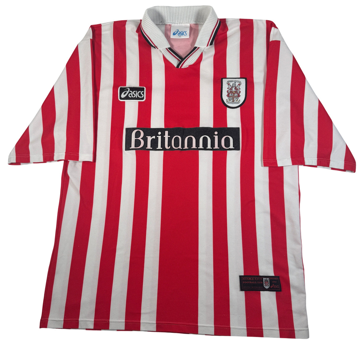 Front of Stoke City 1997/1998/1999 home football shirt, size XXL