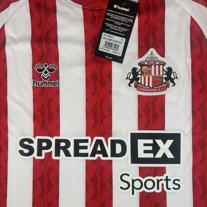 Close-up of Sunderland 2024/2025 home football shirt, size Medium