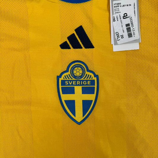 Sweden 2022/2023/2024 Home Football Shirt Womens 3X 28-30 BNWT – Football Shirt Kingdom