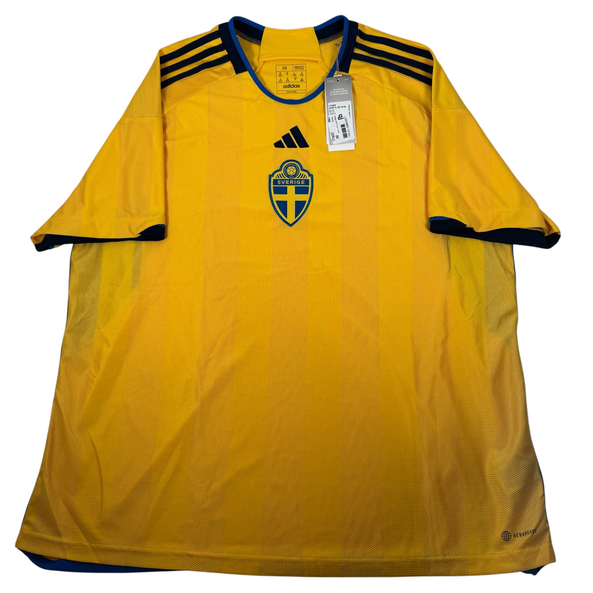 Sweden 2022/2023/2024 Home Football Shirt Womens 3X 28-30 BNWT – Football Shirt Kingdom