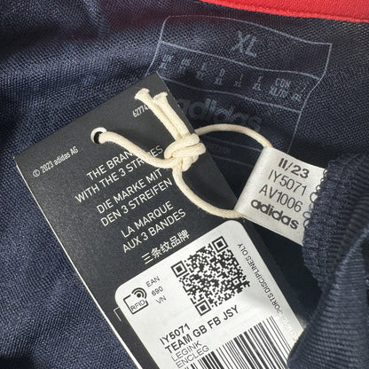 Size label inside Team GB 2024/2025 home football shirt, size XL