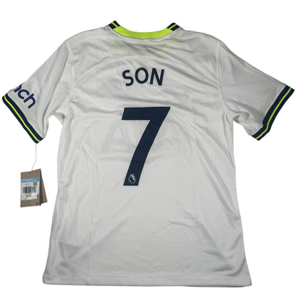 Back of Tottenham Hotspur 2022/2023 home football shirt, size Medium, showing Son 7