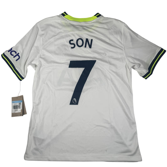 Back of Tottenham Hotspur 2022/2023 home football shirt, size Medium, showing Son 7