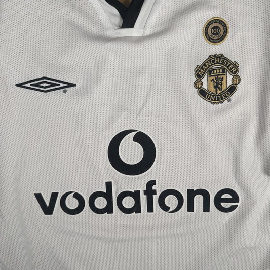 Manchester United 2001/2002 Away Centenary Football Shirt Large - Football Shirt Kingdom