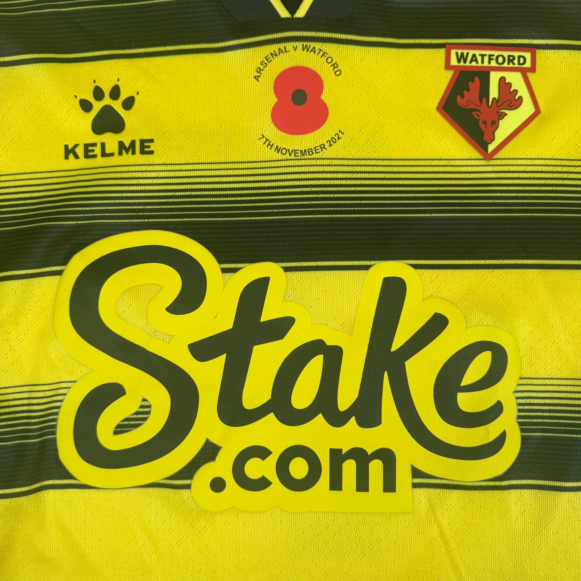 KING 7 Watford 2020/2021 Home Match Spec Poppy Football Shirt Large – Football Shirt Kingdom