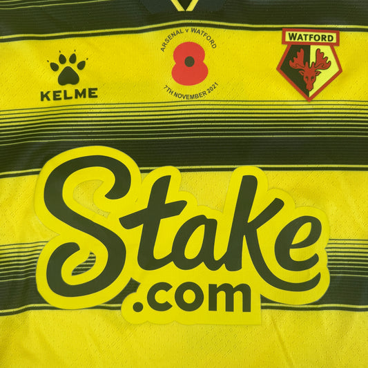 KING 7 Watford 2020/2021 Home Match Spec Poppy Football Shirt Large – Football Shirt Kingdom