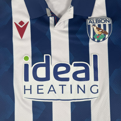West Bromwich Albion 2024/2025 Home Football Shirt Medium — front close-up