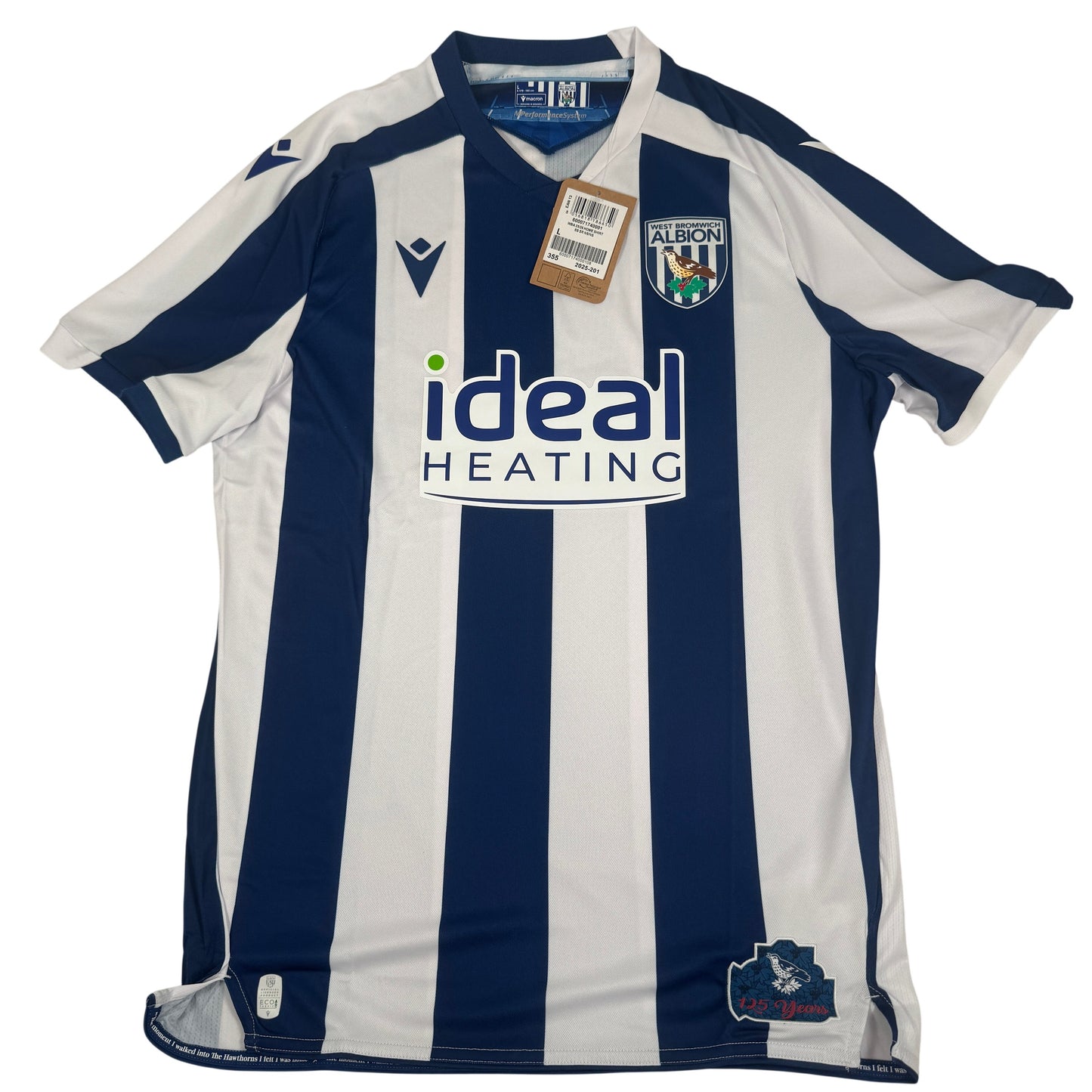 West Bromwich Albion 2025/2026 Home Football Shirt Large BNWT