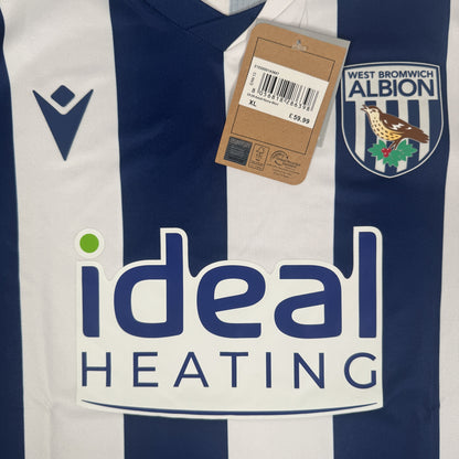 West Bromwich Albion 2025/2026 Home Football Shirt XL BNWT — front close-up