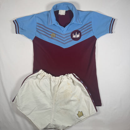 West Ham United 1976/1977/1978/1979/1980 Home Football Shirt + Shorts Small