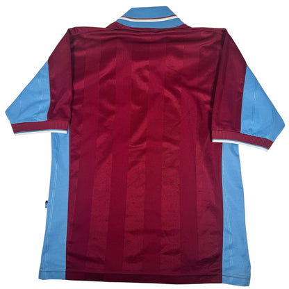 West Ham United 1997/1998 Home Football Shirt Small — full back view