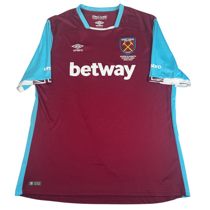 West Ham United 2016/2017 Home Football Shirt 3XL — full front view