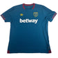 West Ham United 2018/2019 Away Football Shirt XXL 2XL – Football Shirt Kingdom