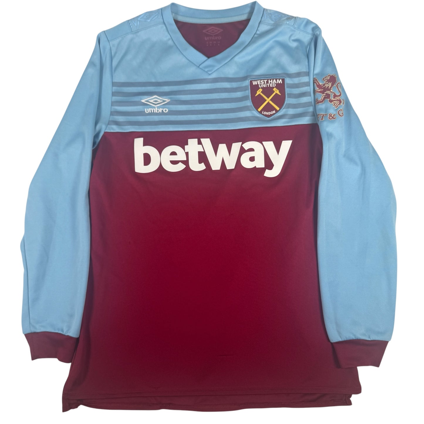 West Ham United 2019/2020 Home Long Sleeve Football Shirt Medium – Football Shirt Kingdom
