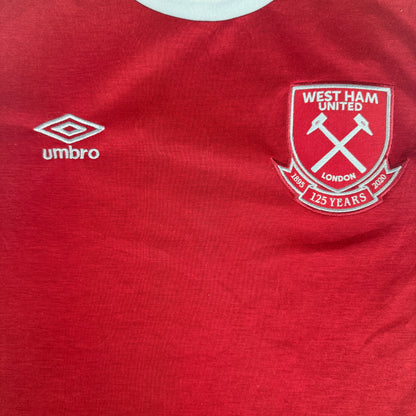 West Ham United 2020/2021 Home Football Shirt Medium — front close-up