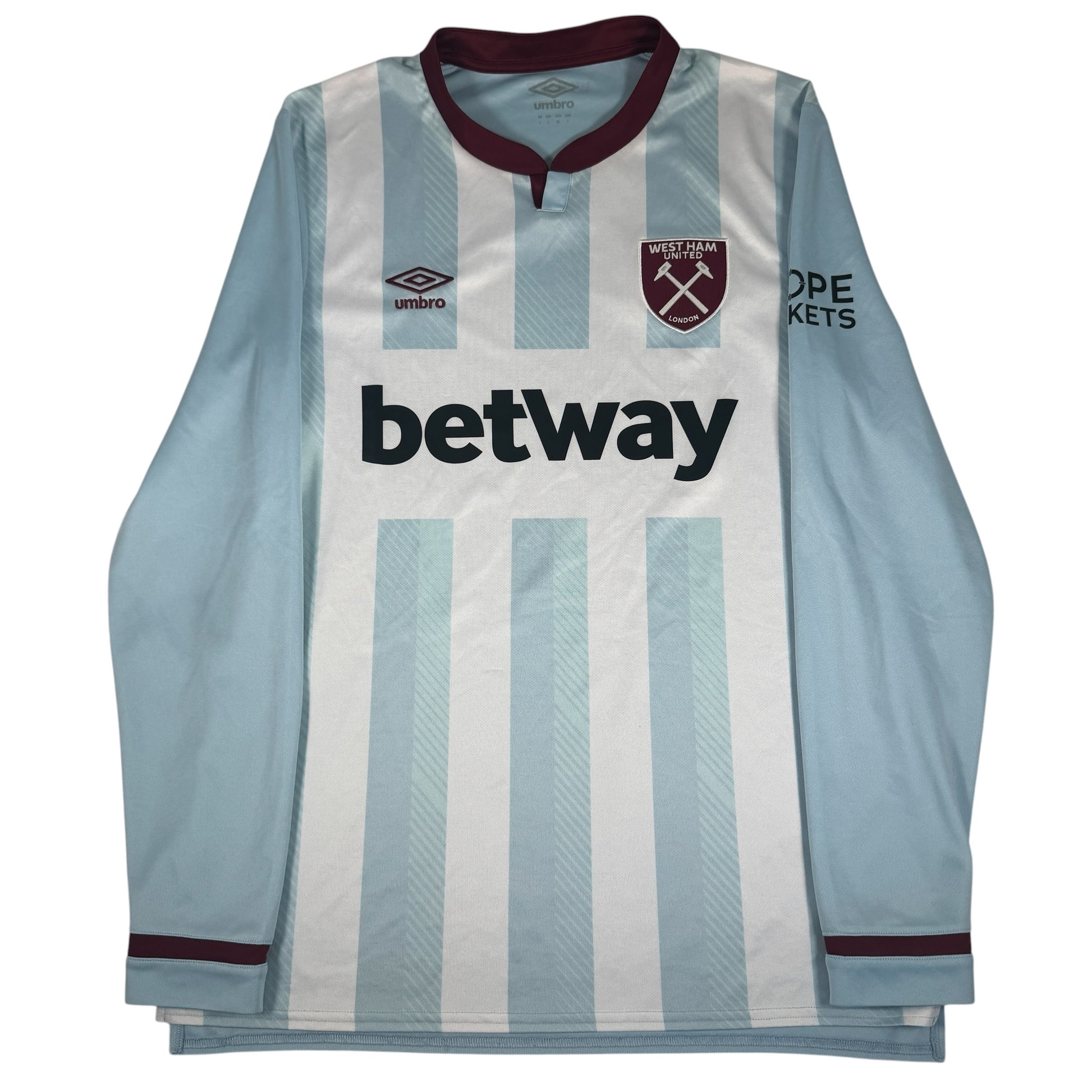 West Ham United 2021/2022 Away Long Sleeve Football Shirt Large – Football Shirt Kingdom