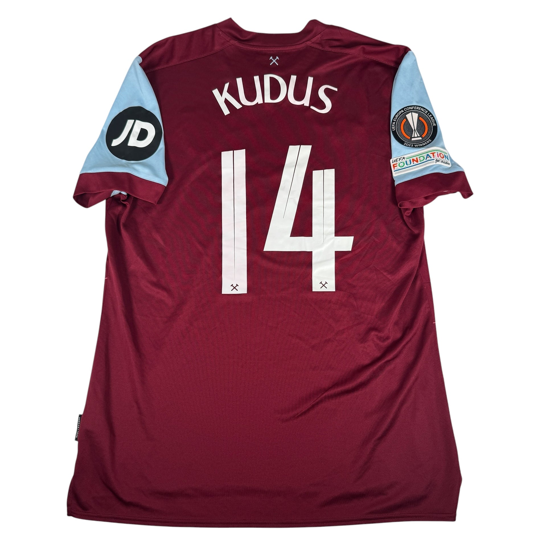 KUDUS 14 West Ham United 2023/2024 Conference League Home Football Shirt XL – Football Shirt Kingdom