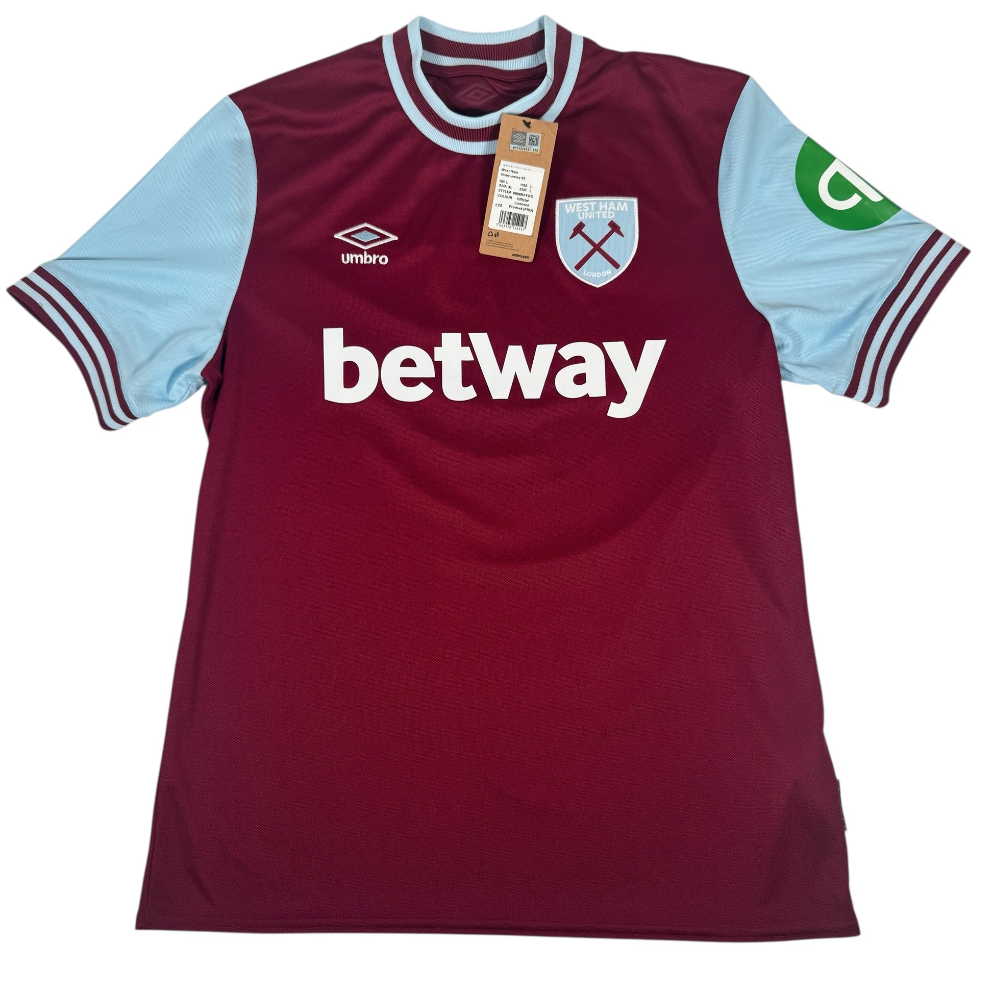 West Ham United 2024/2025 Home Football Shirt Large BNWT – Football Shirt Kingdom