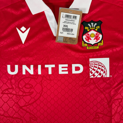Wrexham 2024/2025 Home Football Shirt 2XL BNWT — front close-up