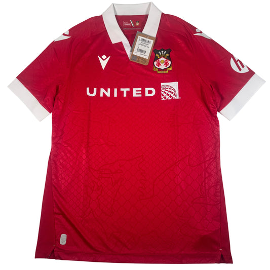 Front of Wrexham 2024/2025 home football shirt, size Large