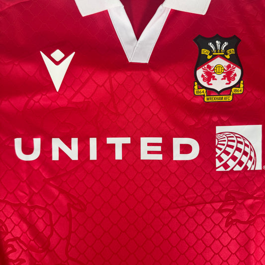 Wrexham 2024/2025 Home Long Sleeve Football Shirt Medium – Football Shirt Kingdom
