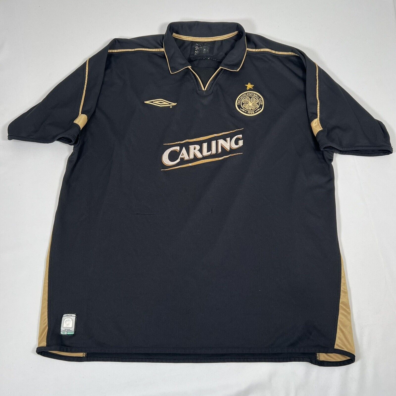celtic 2003 2004 carling gold away football shirt men s xl2