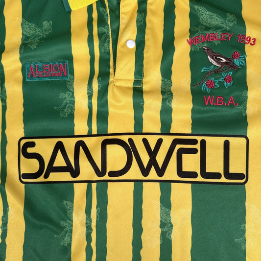 West Bromwich Albion 1992/1993 Third Wembley Football Shirt Medium Retro Remake - Football Shirt Kingdom