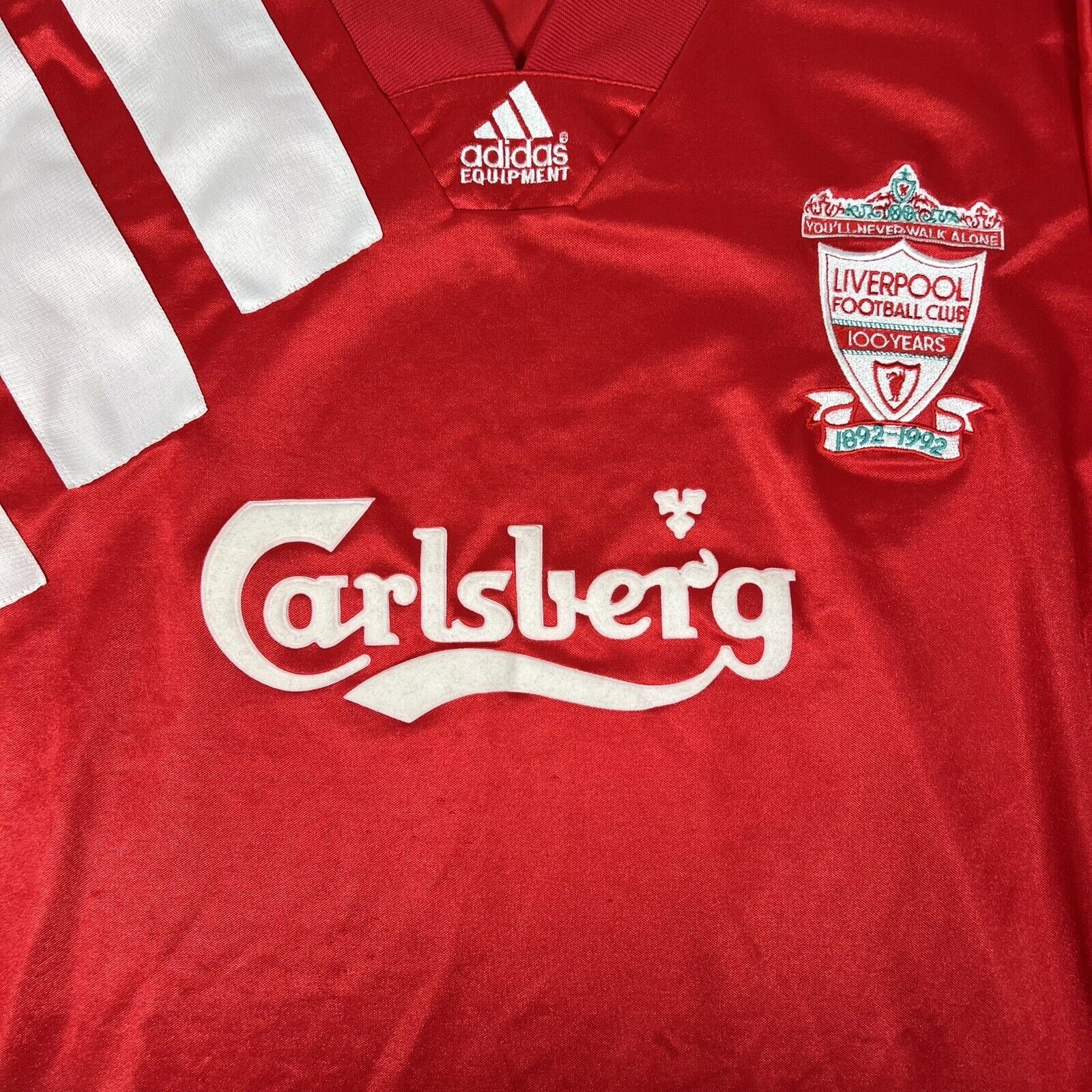 Liverpool 1992/1993 Home Football Shirt Player Spec Long Sleeve XL - Football Shirt Kingdom
