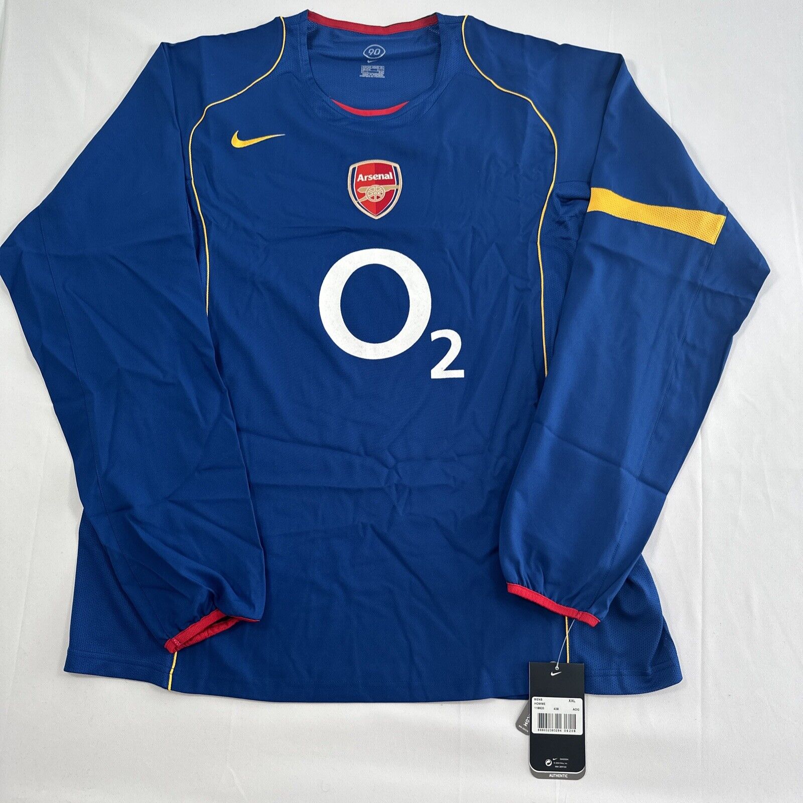 bnwt arsenal 2004 2005 away football shirt long sleeved xxl5