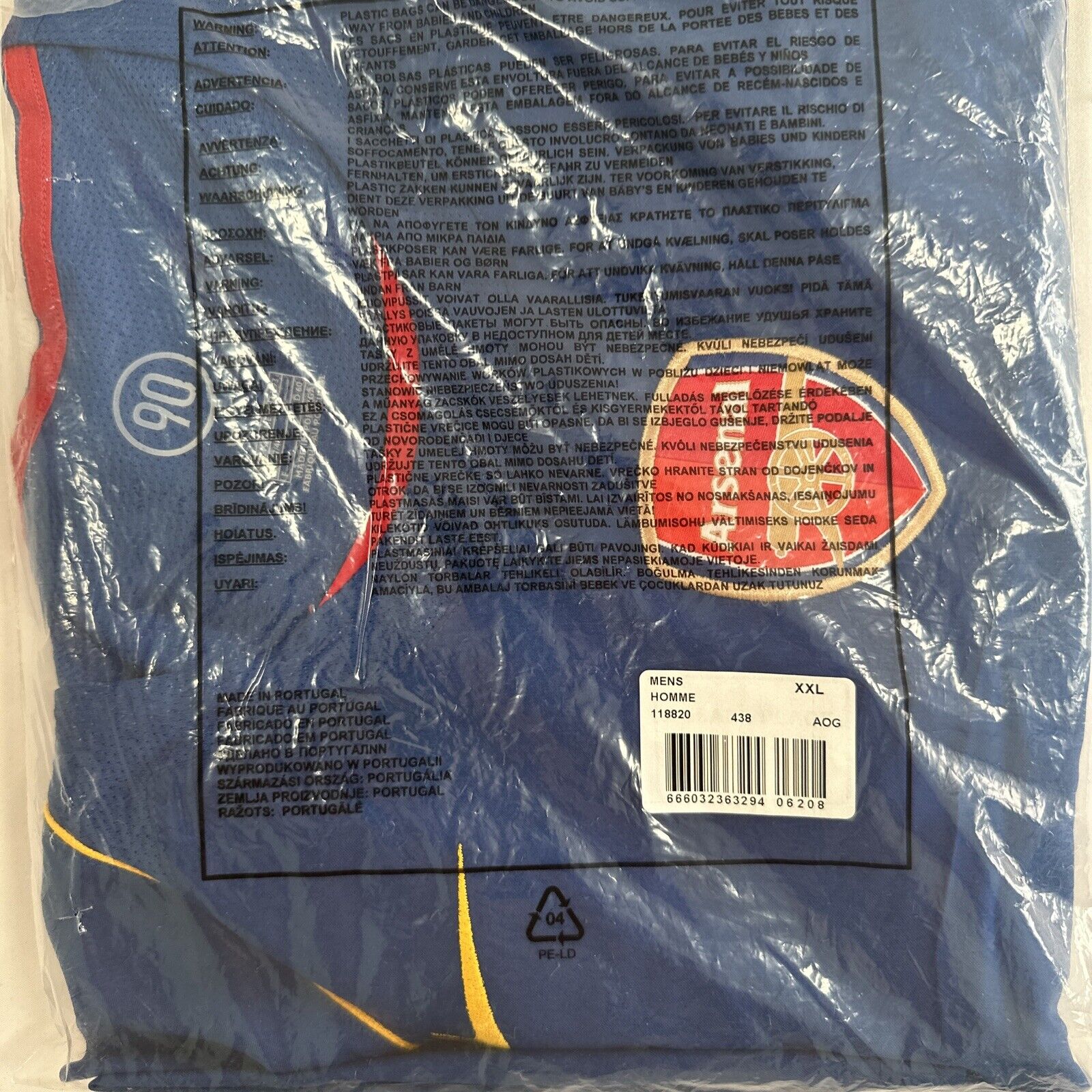 bnwt arsenal 2004 2005 away football shirt long sleeved xxl2