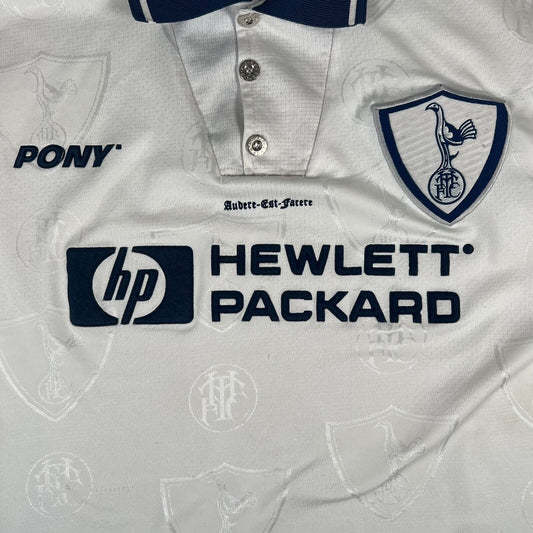 Tottenham 1995/1996/1997 Home Football Shirt Long Sleeve Medium - Football Shirt Kingdom