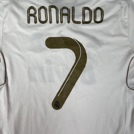 RONALDO 7 Real Madrid 2011/2012 Home Football Shirt  Large - Football Shirt Kingdom