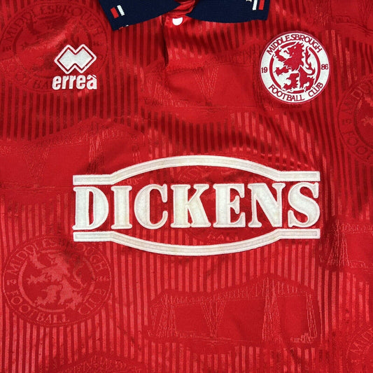 Middlesbrough 1994/1995 Home Football Shirt Men’s Small - Football Shirt Kingdom