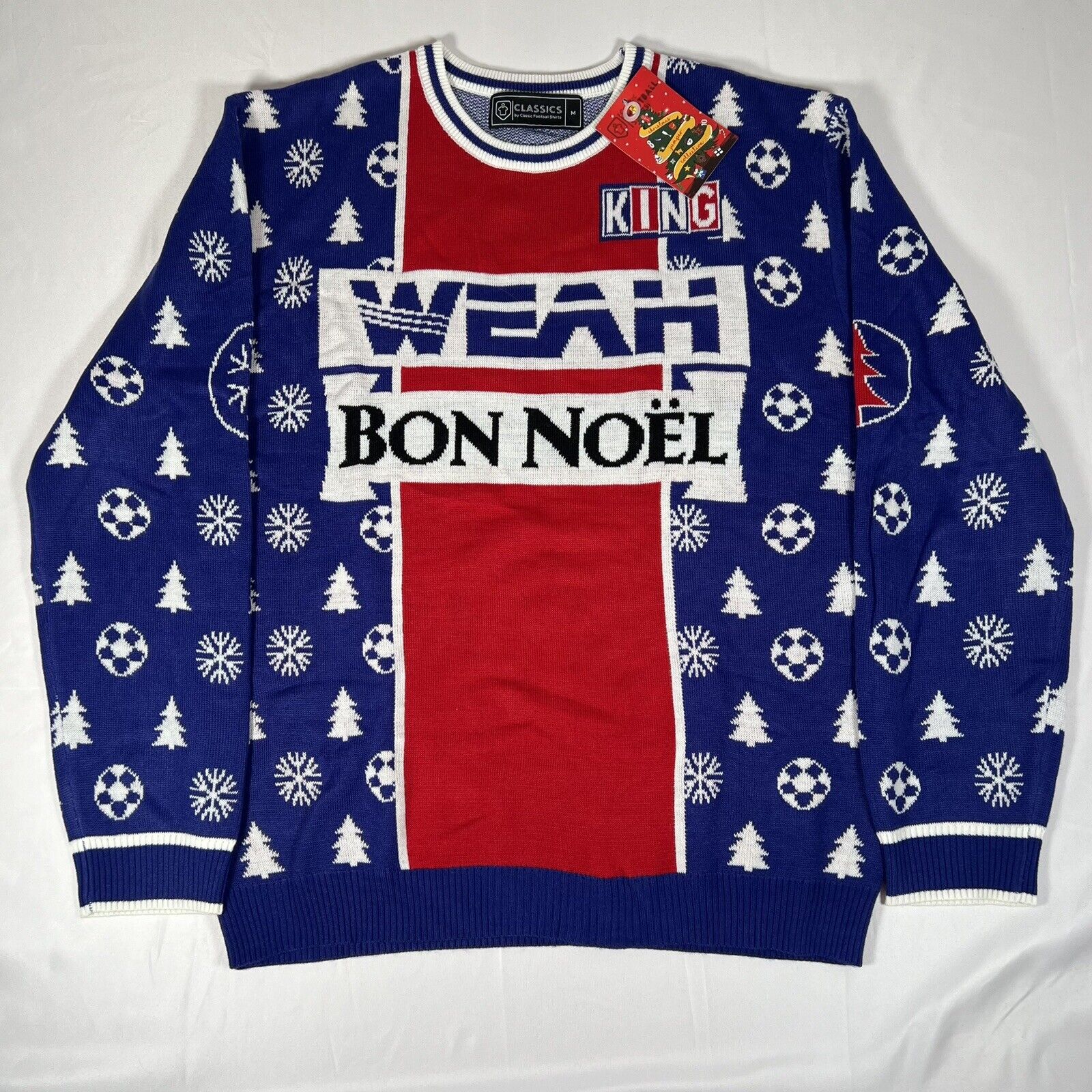 psg weah classic football shirts christmas xmas jumper sweatshirt medium bnwt4