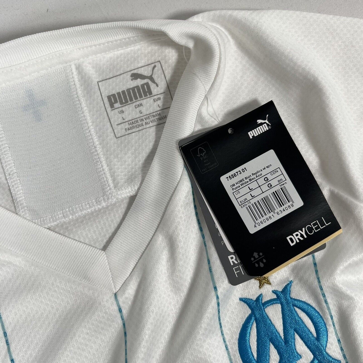 marseille 2019 2020 home football shirt men s large bnwt2