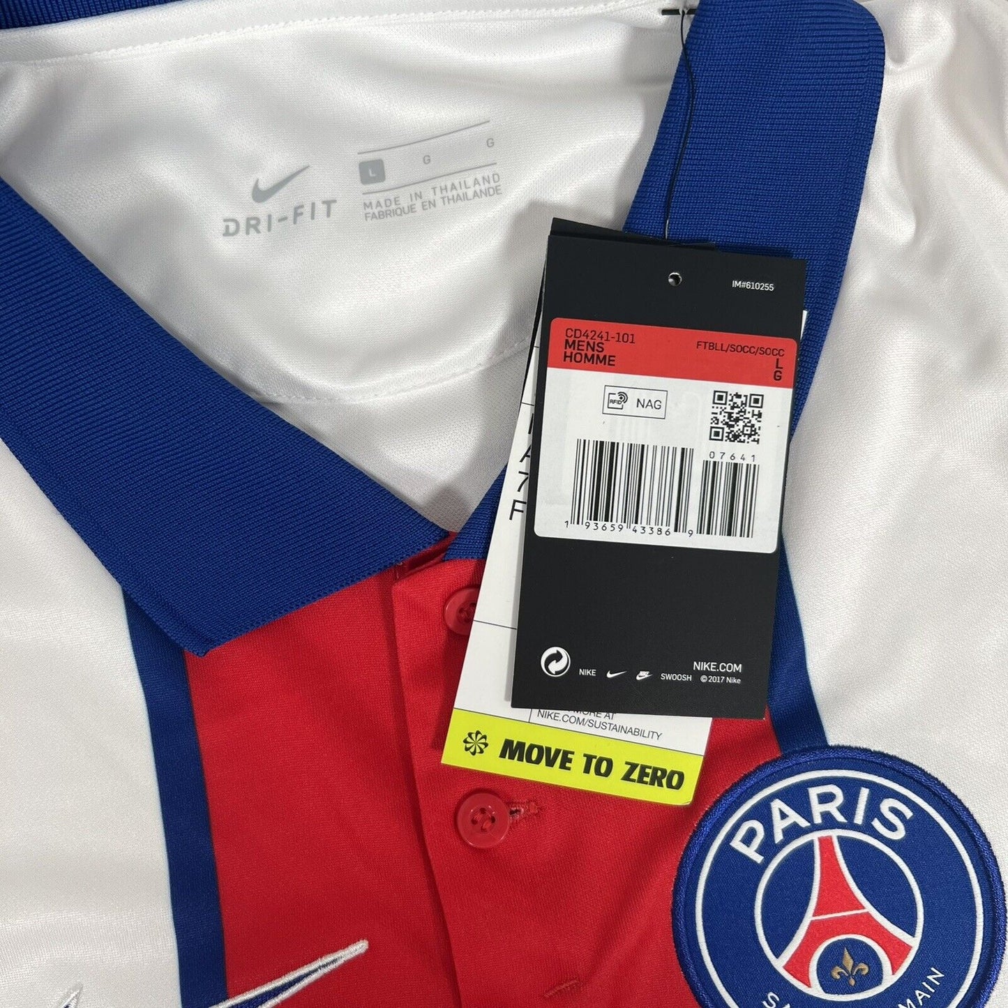 bnwt psg paris saint germain 2020 2021 away football shirt large2