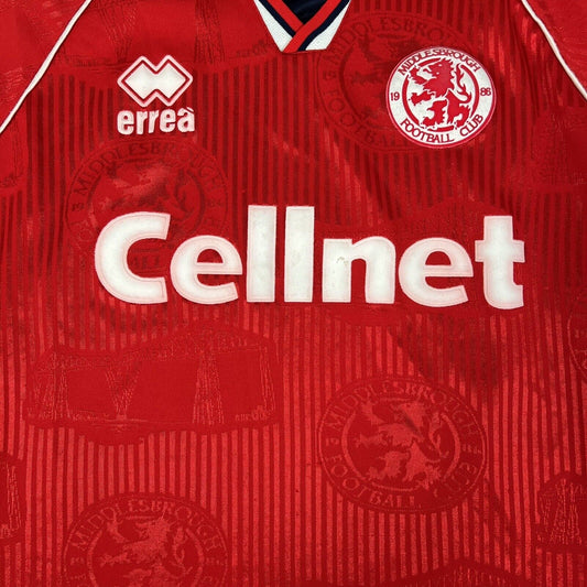 Middlesbrough 1995/1996 Home Football Shirt Men’s Large - Football Shirt Kingdom