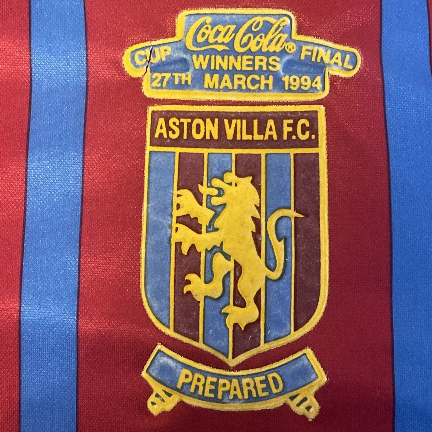 Aston Villa 1993/1994/1995 Cup Winners Home Football Shirt  XL