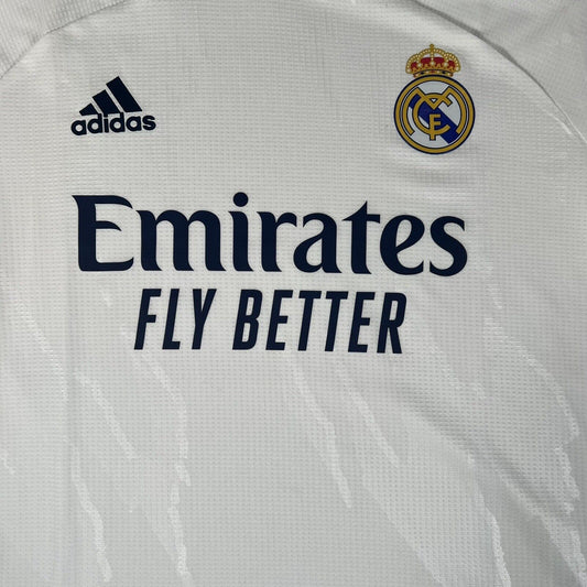 Real Madrid 2020/2021 Home Football Shirt Long Sleeve Player Spec Medium - Football Shirt Kingdom