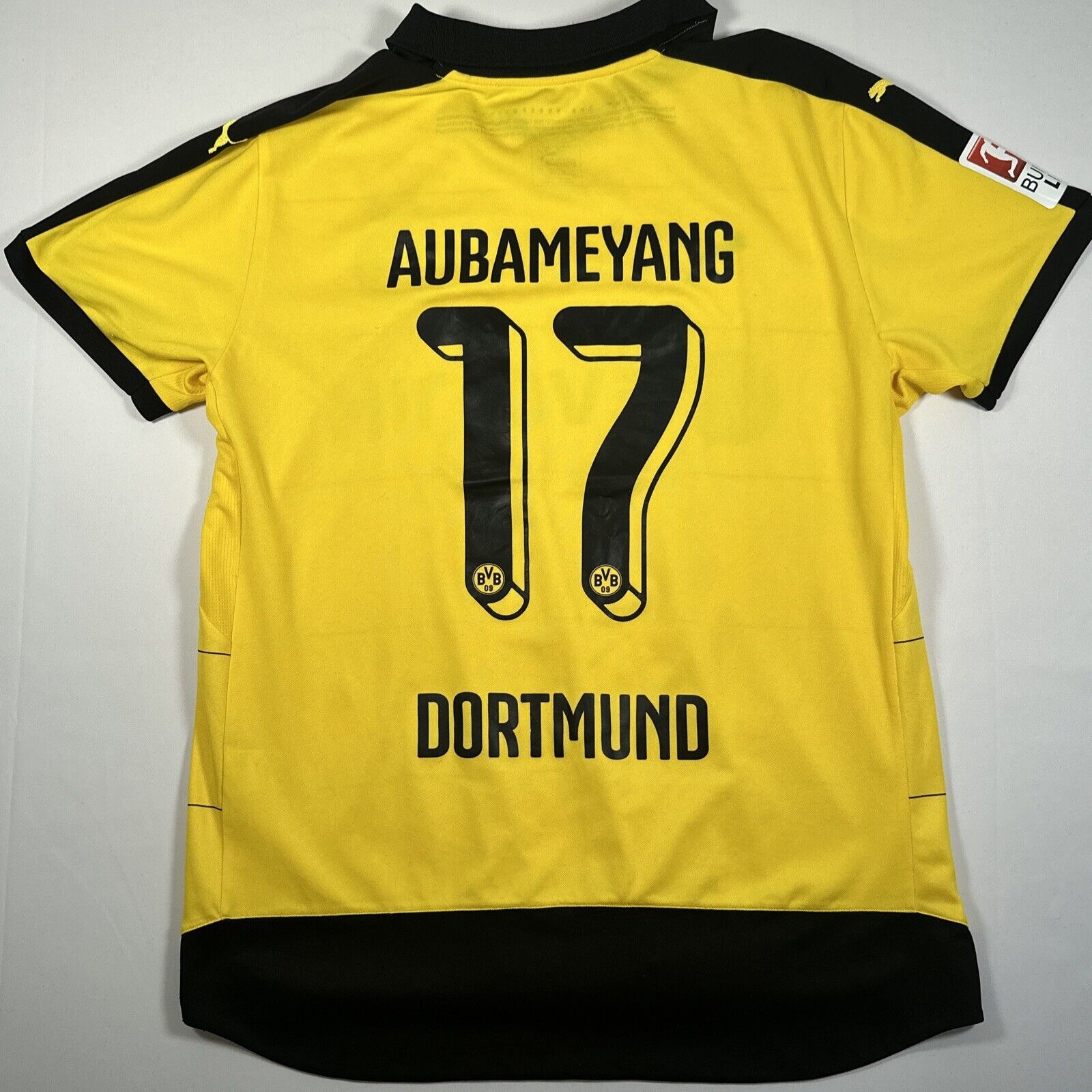 aubameyang 17 borussia dortmund 2015 2016 home football shirt xl4