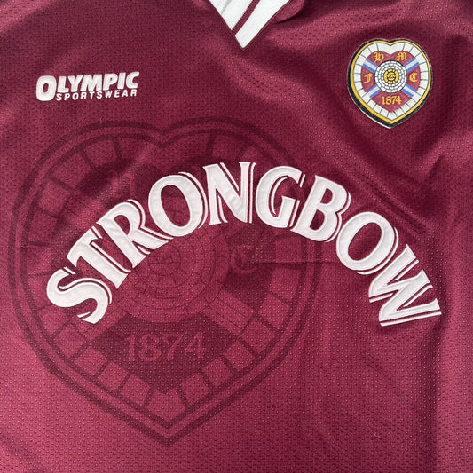 MCCANN 7 Hearts Heart Of Midlothian 1997/1998 Home Football Shirt Medium