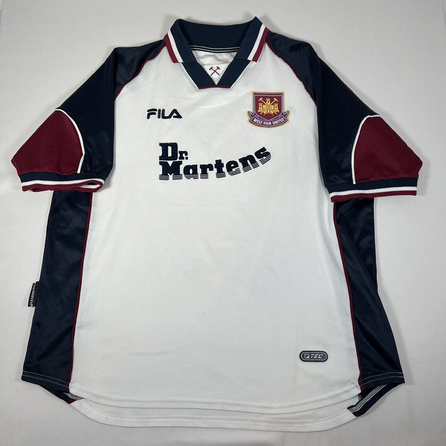 west ham united 1999 2000 2001 away football shirt men s xxl 12