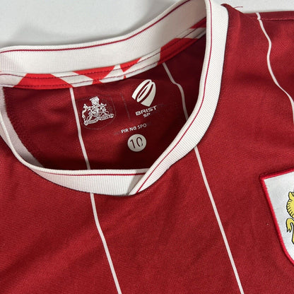 Bristol City 2017/2018 Home Football Shirt Womens 10