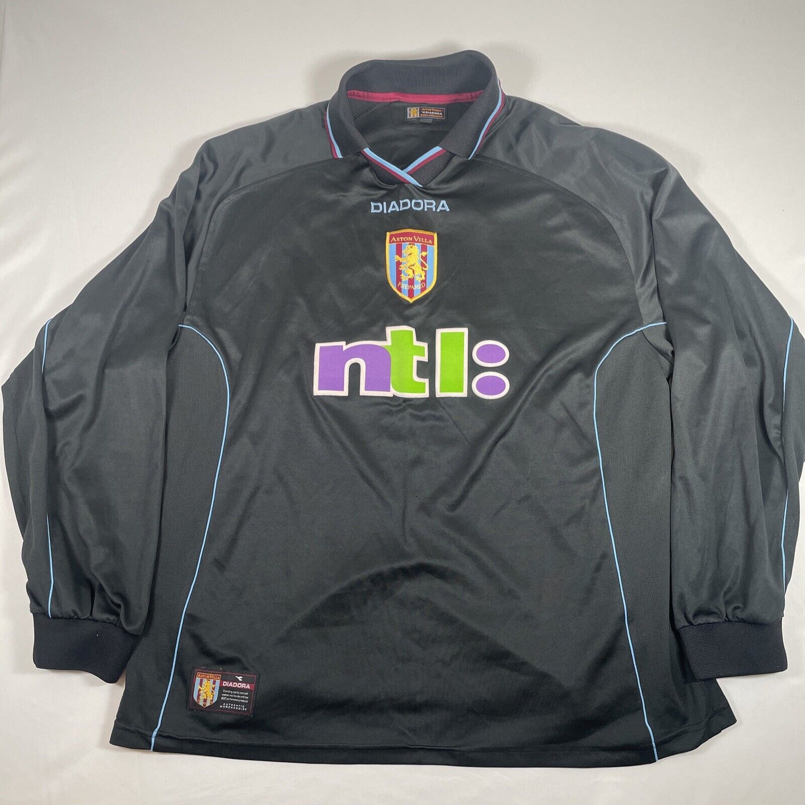 20 aston villa 2000 2001 away football shirt long sleeve xl2