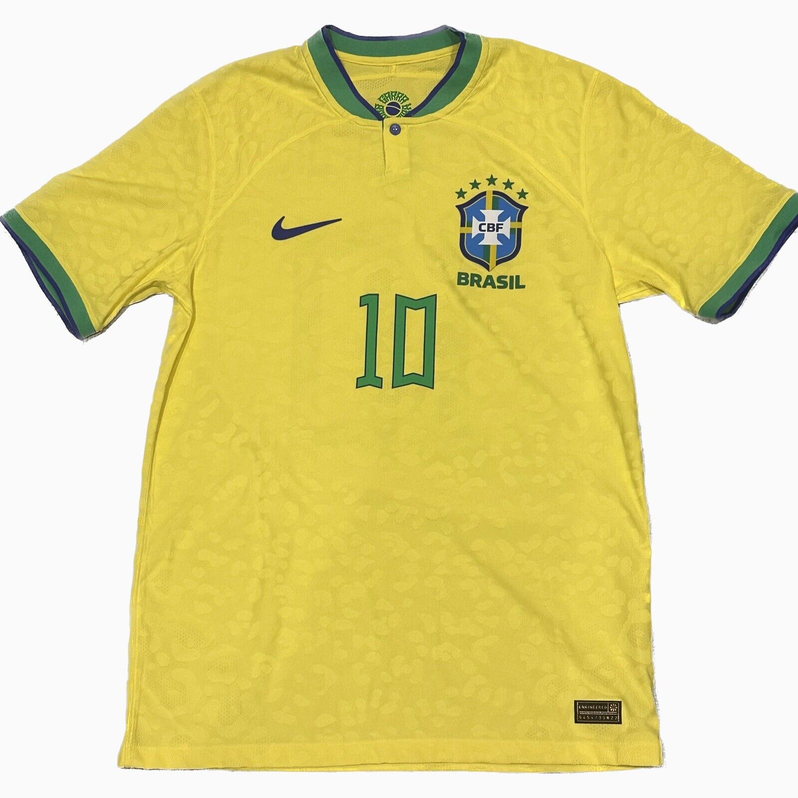 NEYMAR Brazil 2022/2023 Home Football Shirt Player Spec Medium - Football Shirt Kingdom