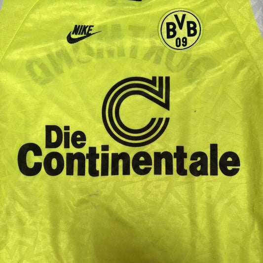 Borussia Dortmund 1995/1996 Home Football Shirt Long Sleeves Small - Football Shirt Kingdom