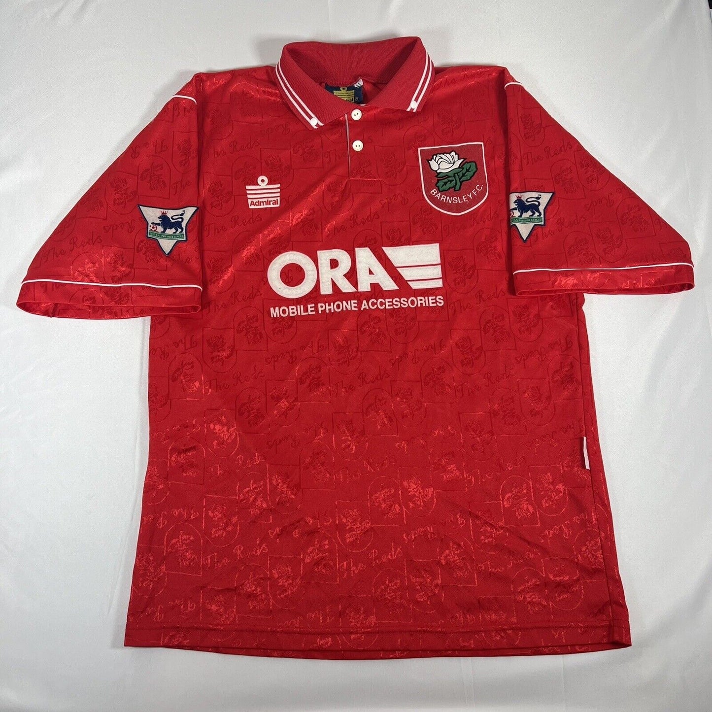 barnsley 1996 1997 home football shirt men s large2